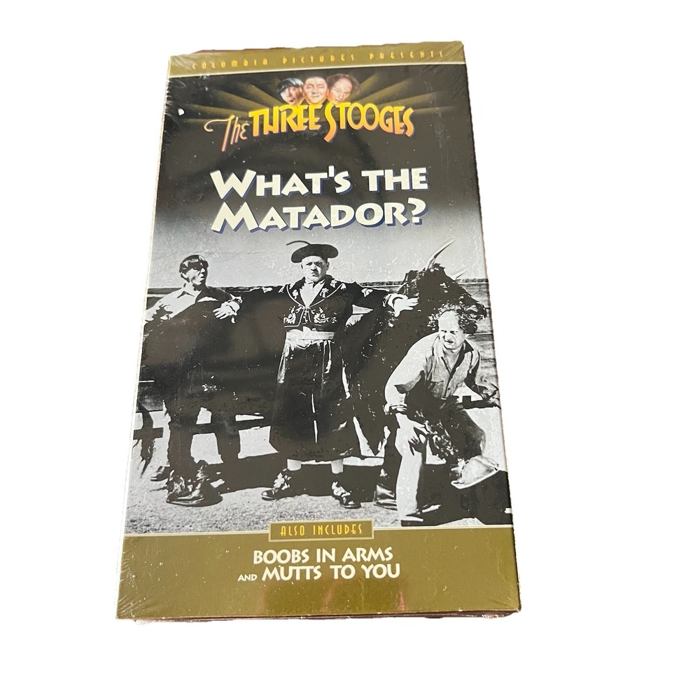 The Three Stooges Whats The Matador VHS Vintage Classic New Sealed 1993‎